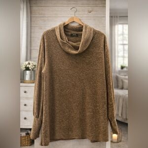 Anthropologie Tan Cowl Neck Sweater